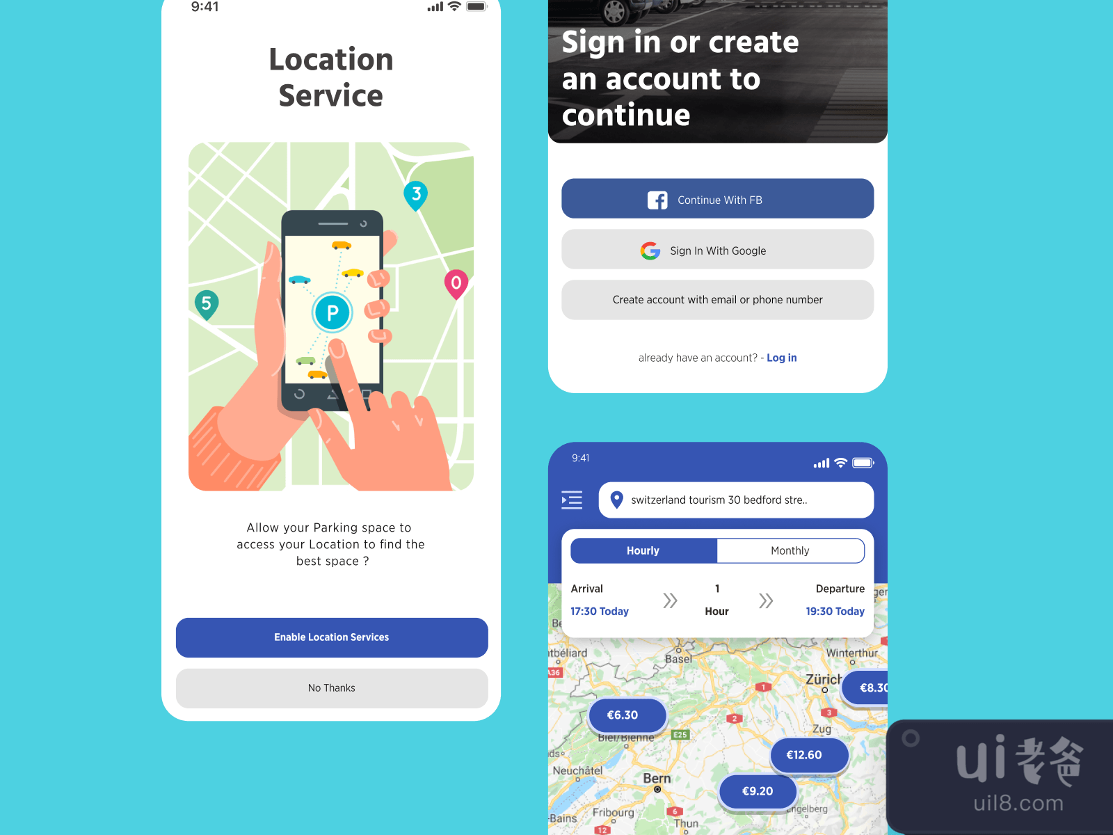 Car Parking Mobile UI Kit for Figma and Adobe XD No 2