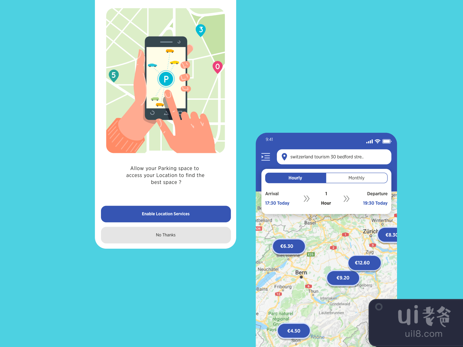 Car Parking Mobile UI Kit for Figma and Adobe XD No 3