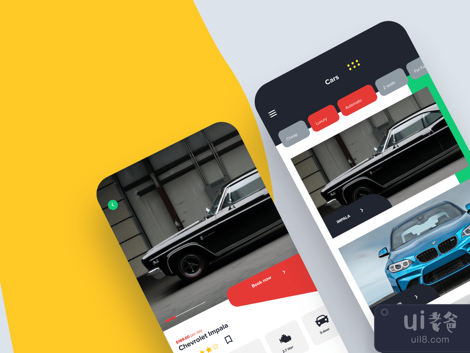 Car Rent iOS App for Figma and Adobe XD No 3