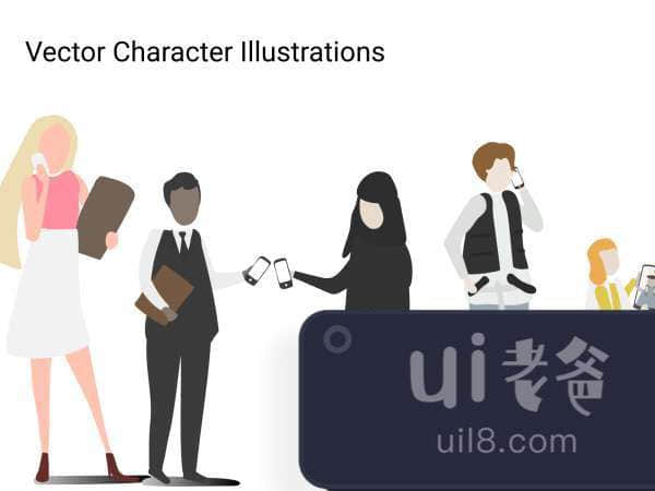 Character Illustrations for Figma and Adobe XD No 1