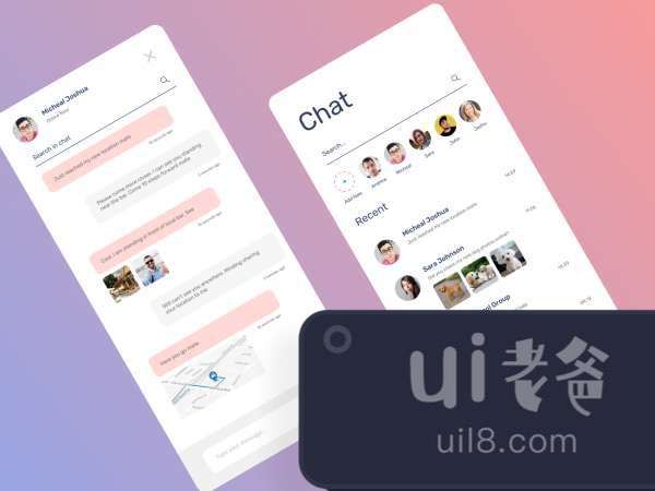 Chat App for Figma and Adobe XD No 1