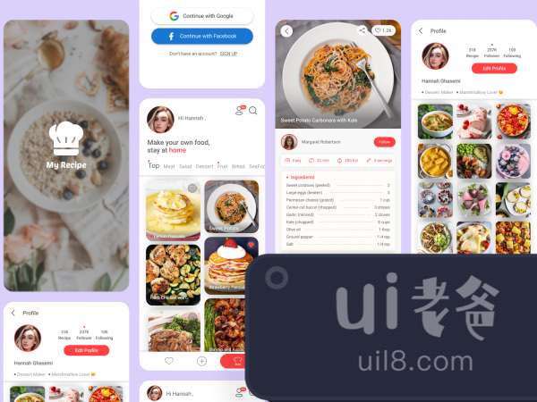 Cooking App for Figma and Adobe XD No 1