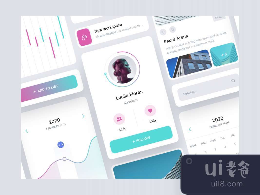 Dark & Light UI Components for Sketch for Figma and Adobe XD No 1