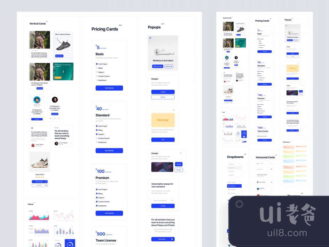 Deca Free UI Kit for Sketch and Figma for Figma and Adobe XD No 1