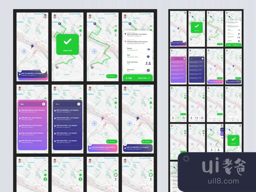 Delivery Truck App Free UI Kit for Adobe XD for Figma and Adobe XD No 1