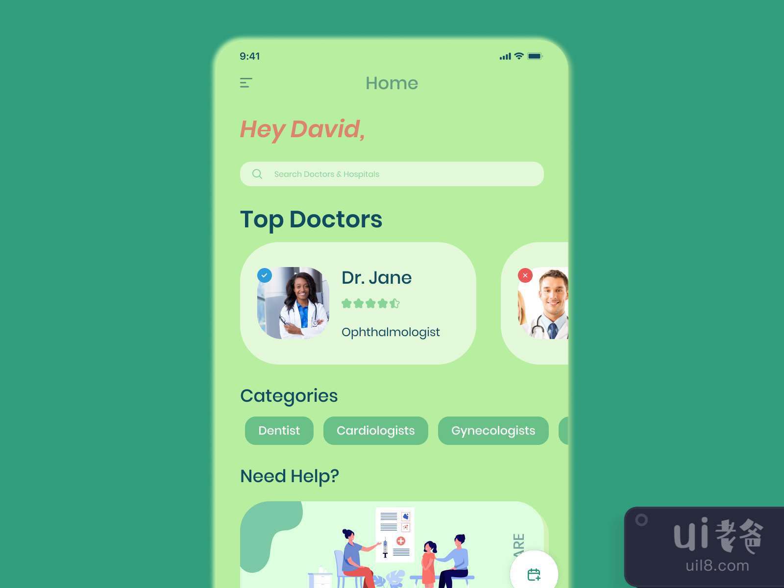 Doctor Appointment Onboarding for Figma and Adobe XD No 3