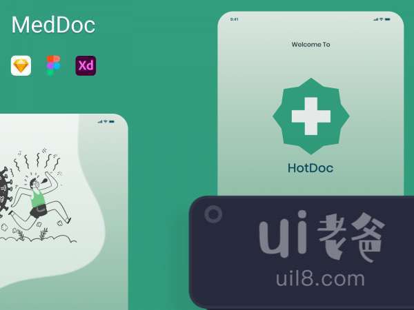 Doctor Appointment Onboarding for Figma and Adobe XD No 1