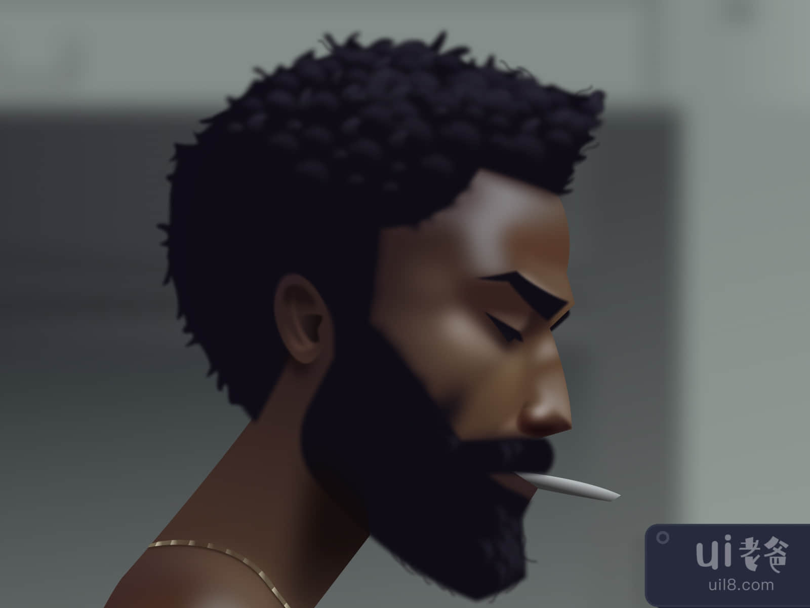 Donald Glover Vector Illustration for Figma and Adobe XD No 3