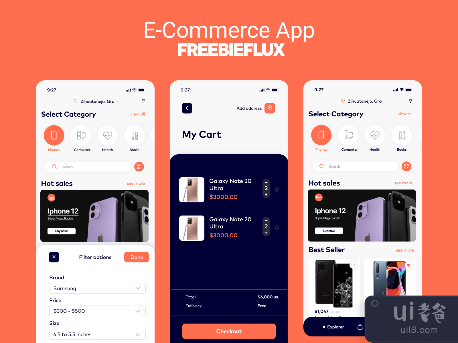 E-Commerce App for Figma and Adobe XD No 4