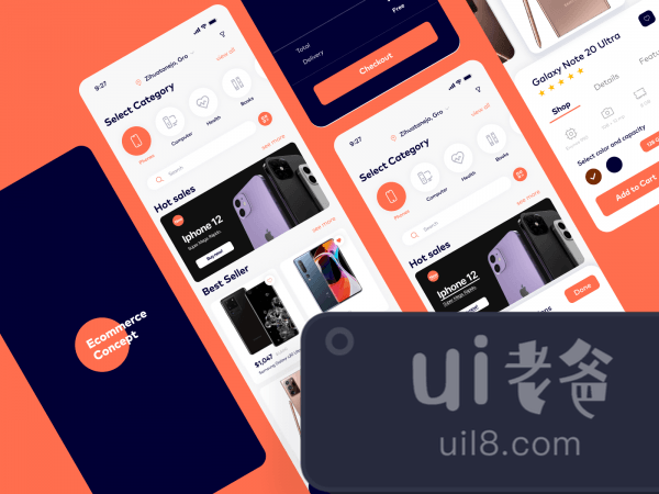E-Commerce App for Figma and Adobe XD No 1