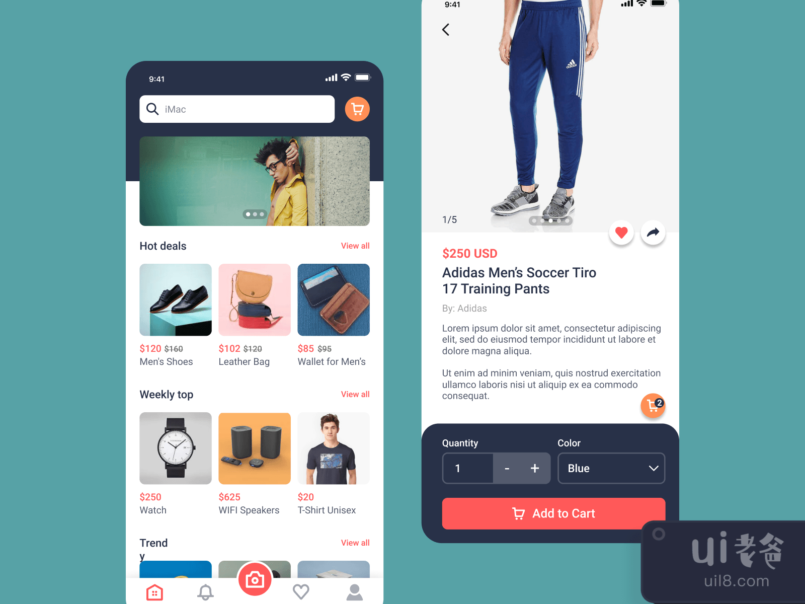 E-commerce App UI for Figma and Adobe XD No 2