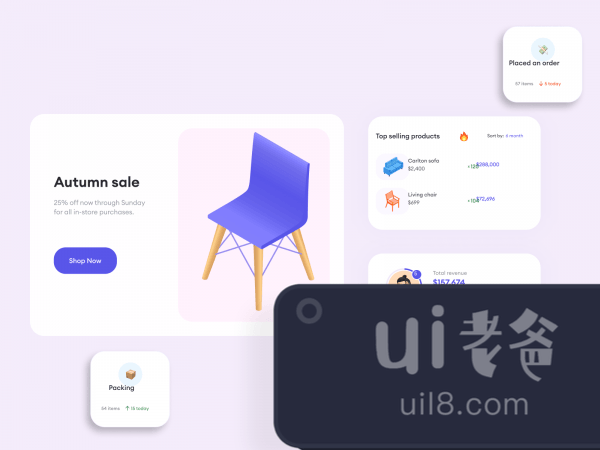 E-commerce Components UI Kit for Figma and Adobe XD No 1