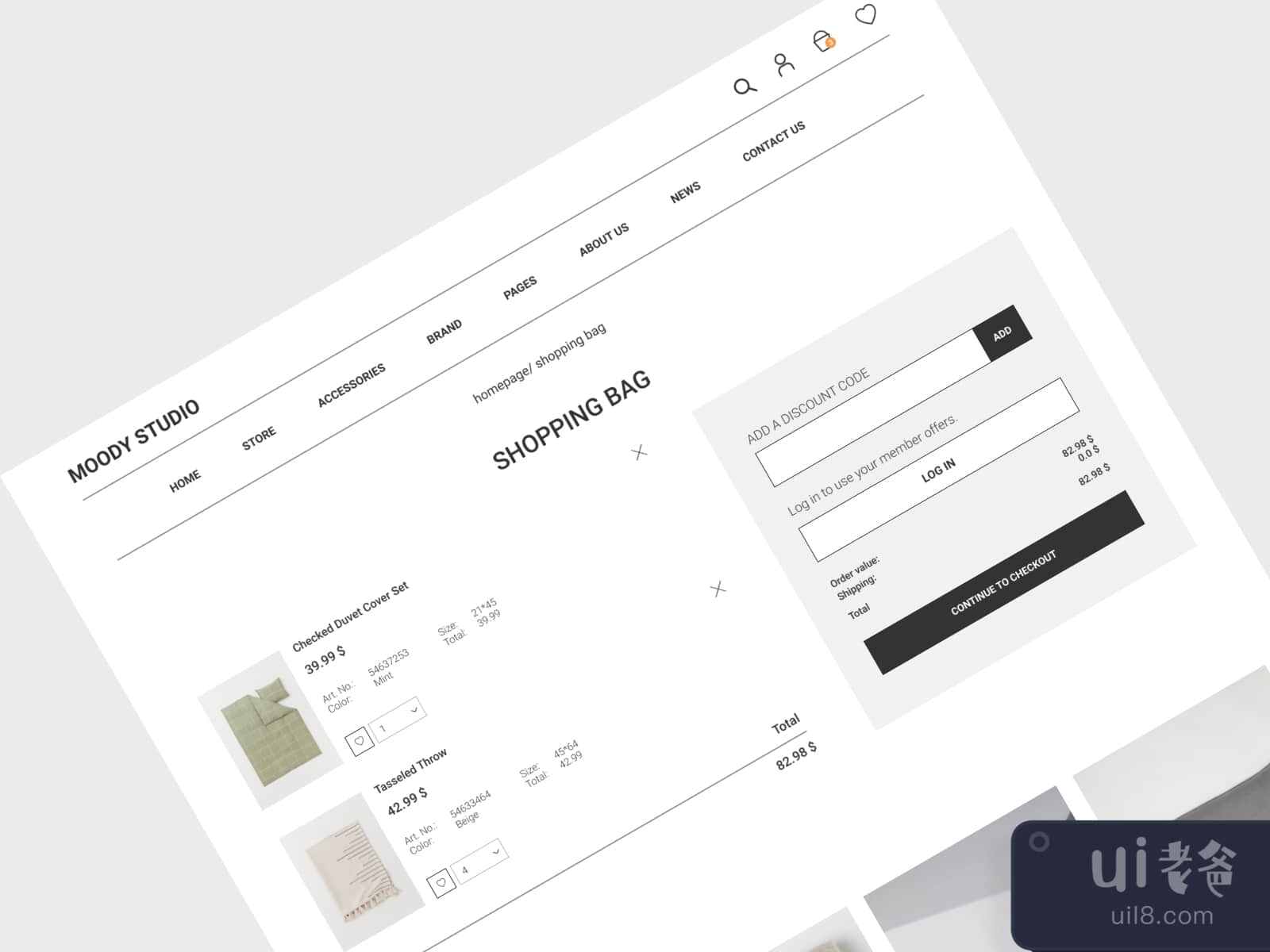 E-commerce Website UI Kit for Figma and Adobe XD No 4