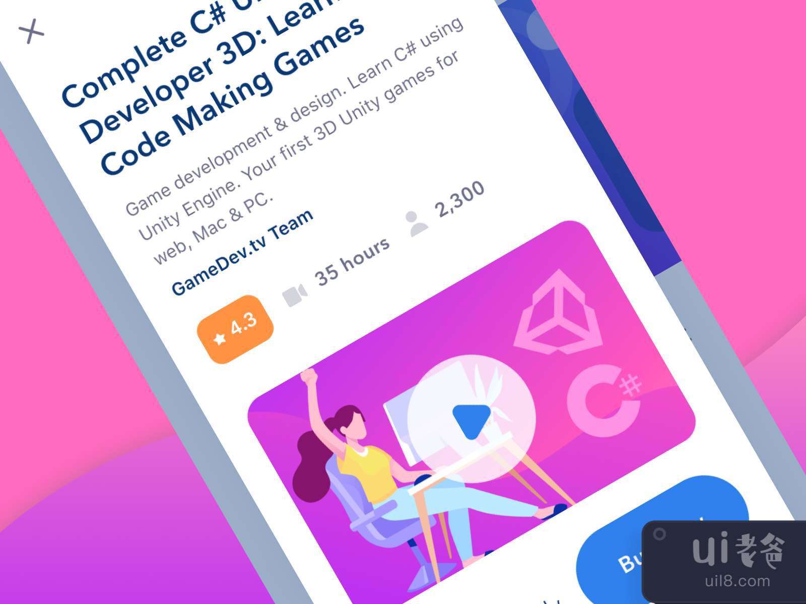 E-learning Mobile for Figma and Adobe XD No 2