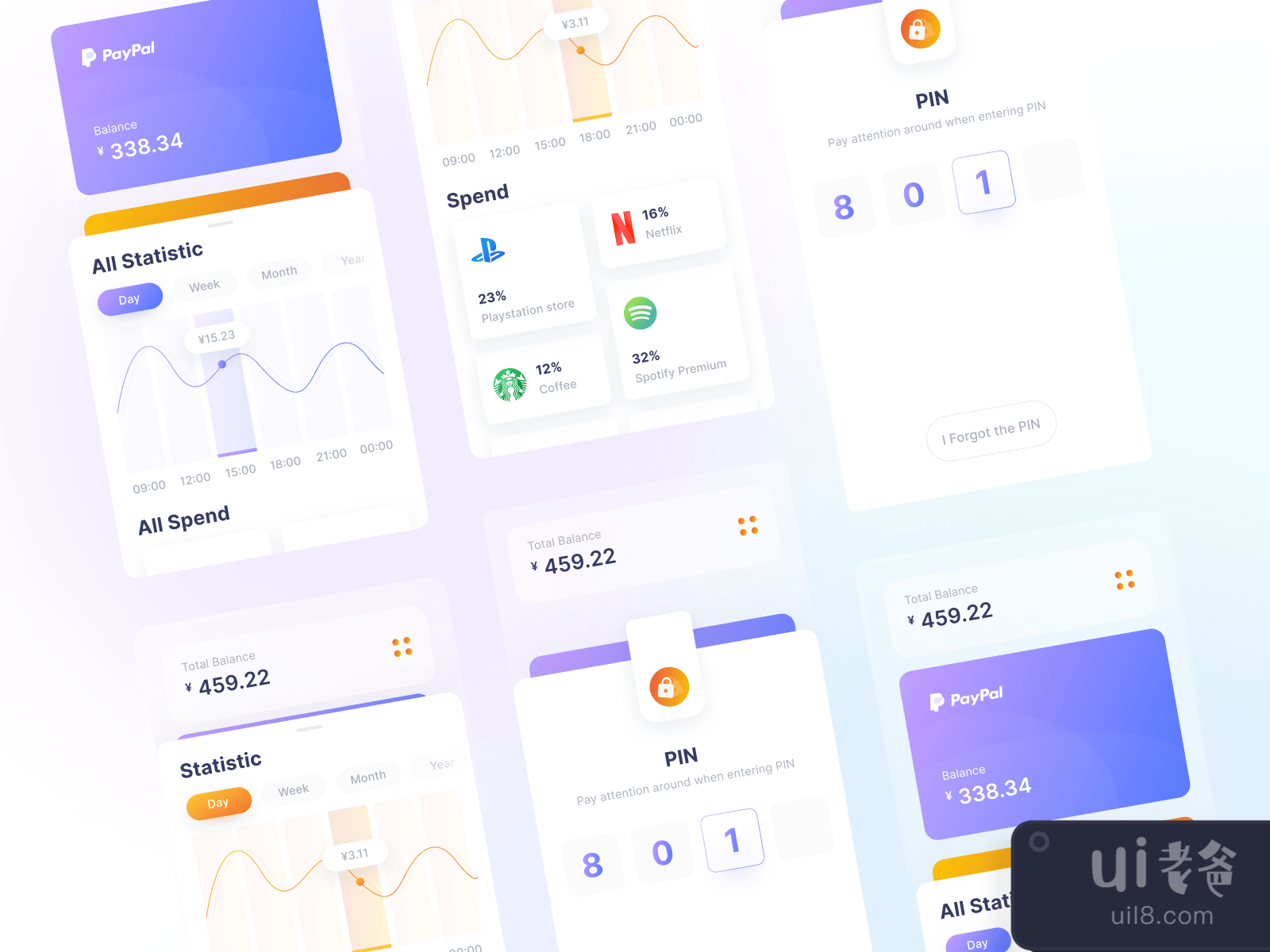 Expense Tracker UI Kit for Figma and Adobe XD No 3