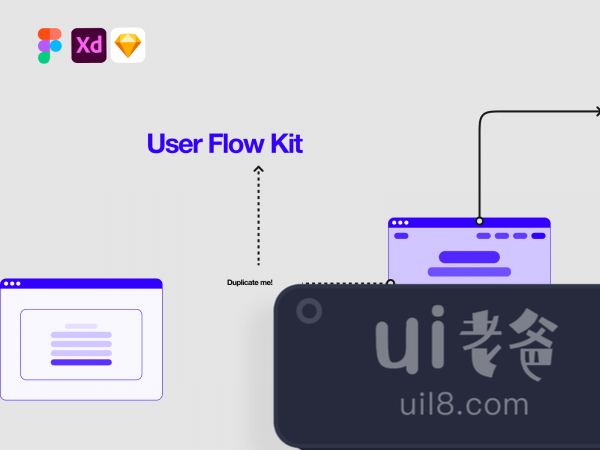 Flowchart UI Kit for Figma and Adobe XD No 1