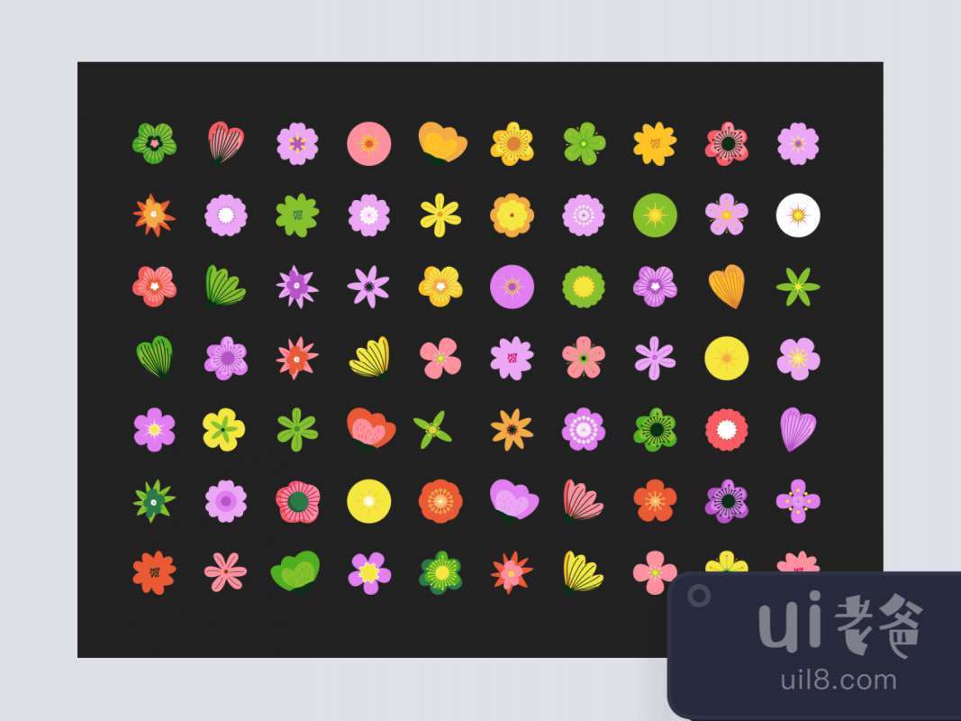 Flower Patterns Free Illustration for Figma for Figma and Adobe XD No 1