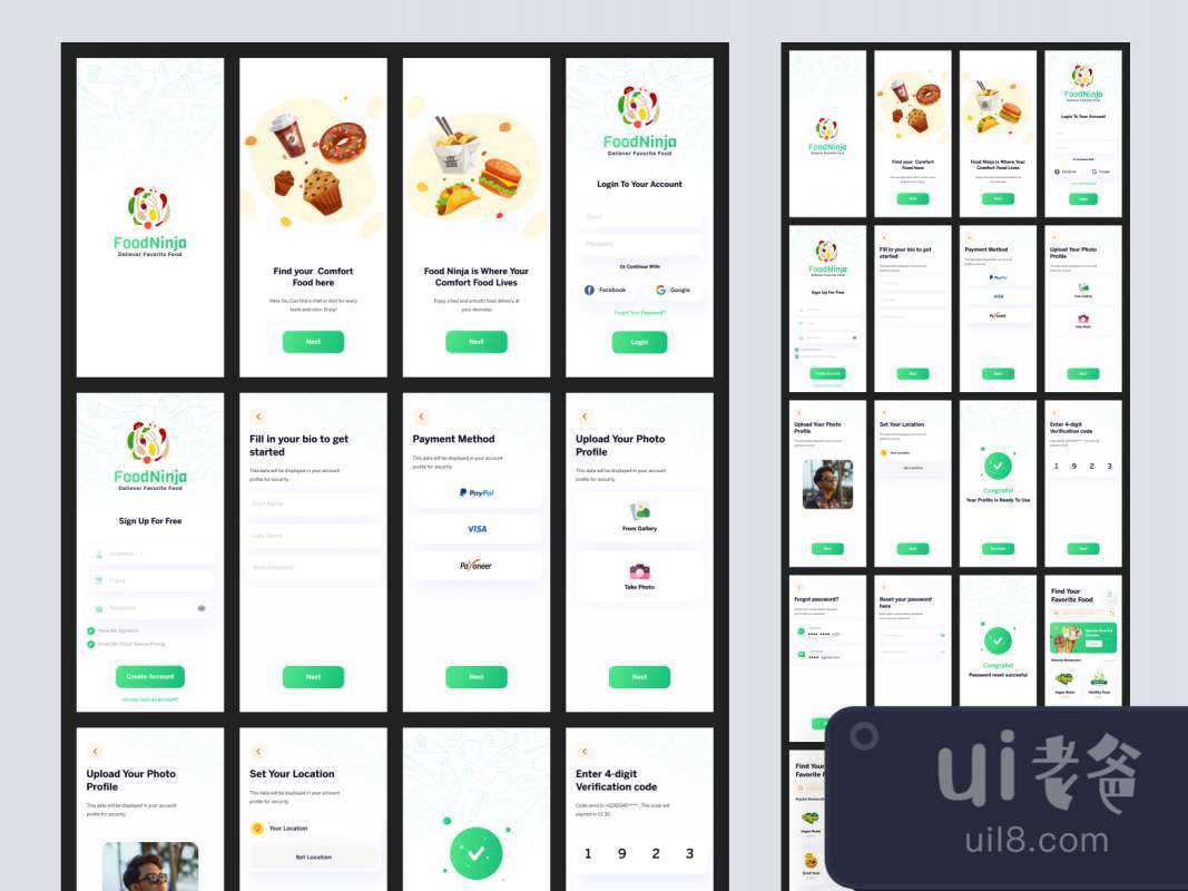Food Delivery Free UI Kit for Figma for Figma and Adobe XD No 1