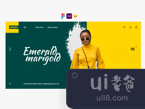 Forever 21 Concept Page for Figma and Adobe XD No 1