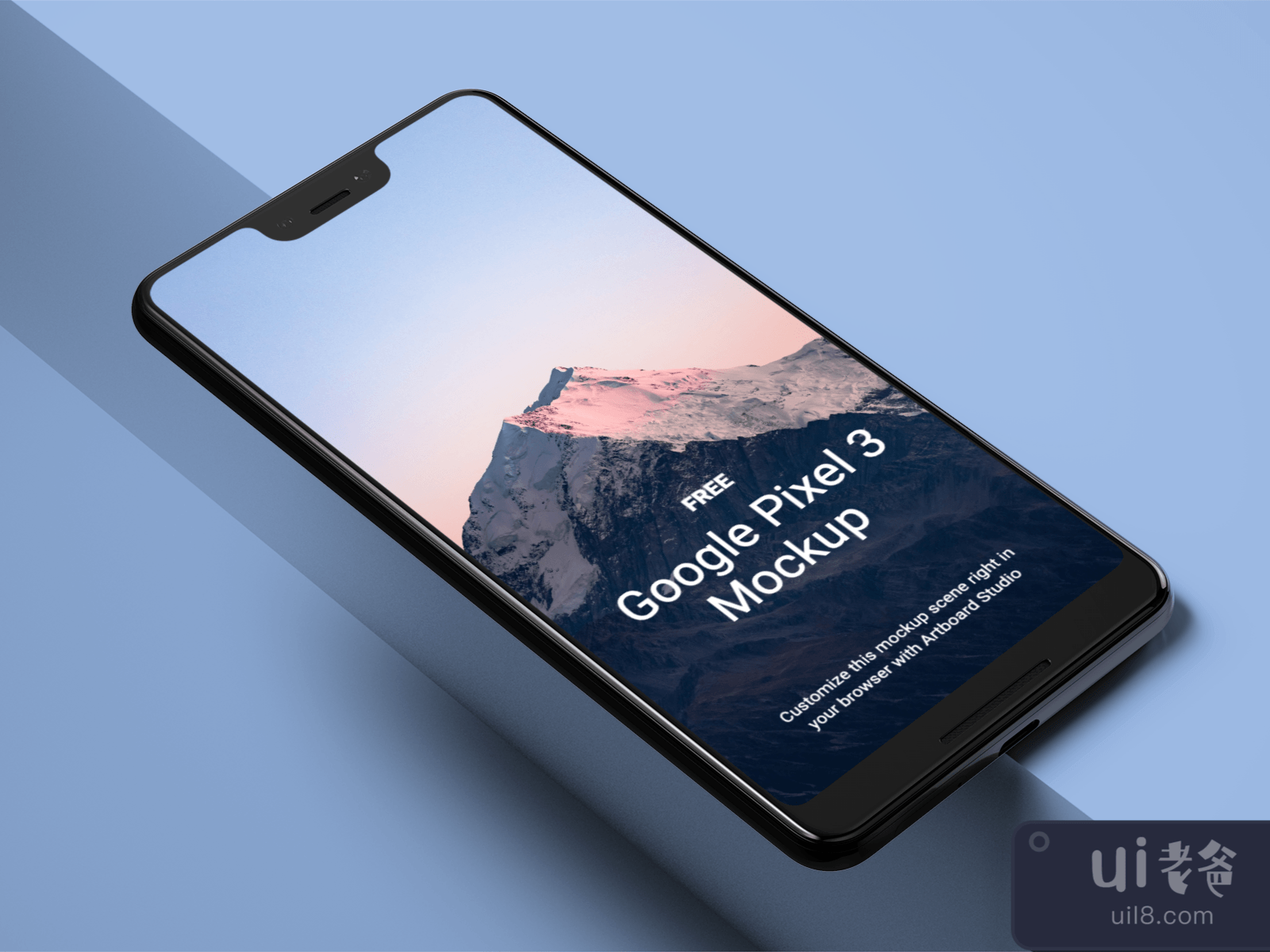 Google Pixel 3 Realistic Mockup for Figma and Adobe XD No 2