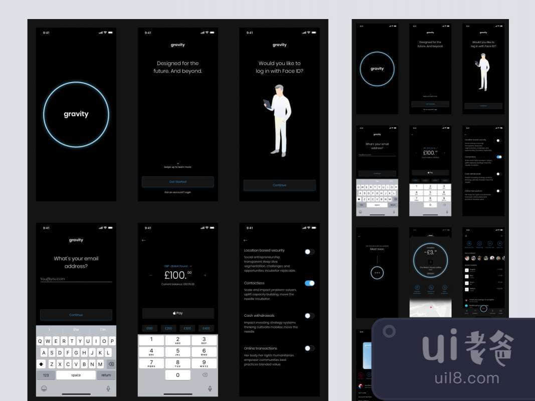 Gravity - The UI Kit for Figma and Adobe XD No 1