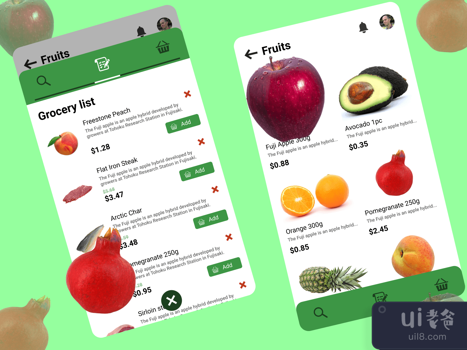 Grocery Store App for Figma and Adobe XD No 2