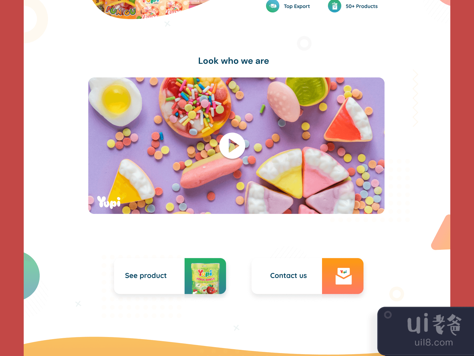 Gummy Candies Home for Figma and Adobe XD No 3