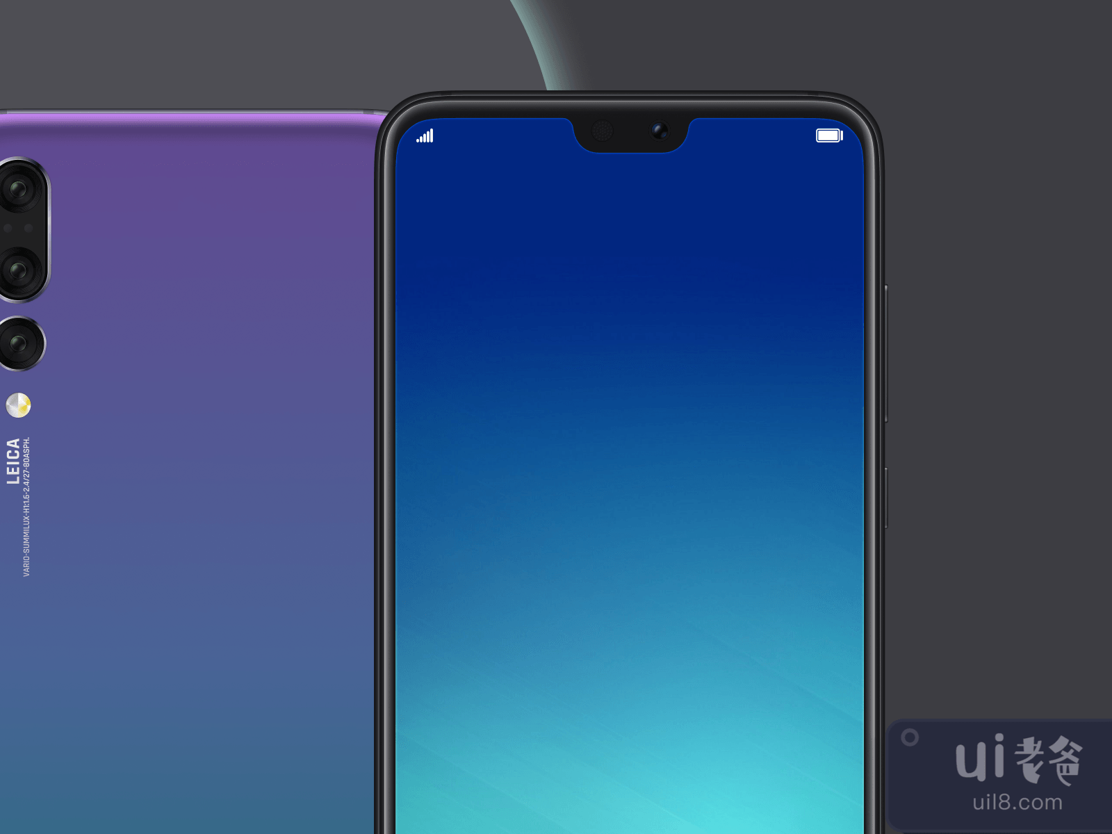Huawei P20 Pro Realistic Mockup for Figma and Adobe XD No 3