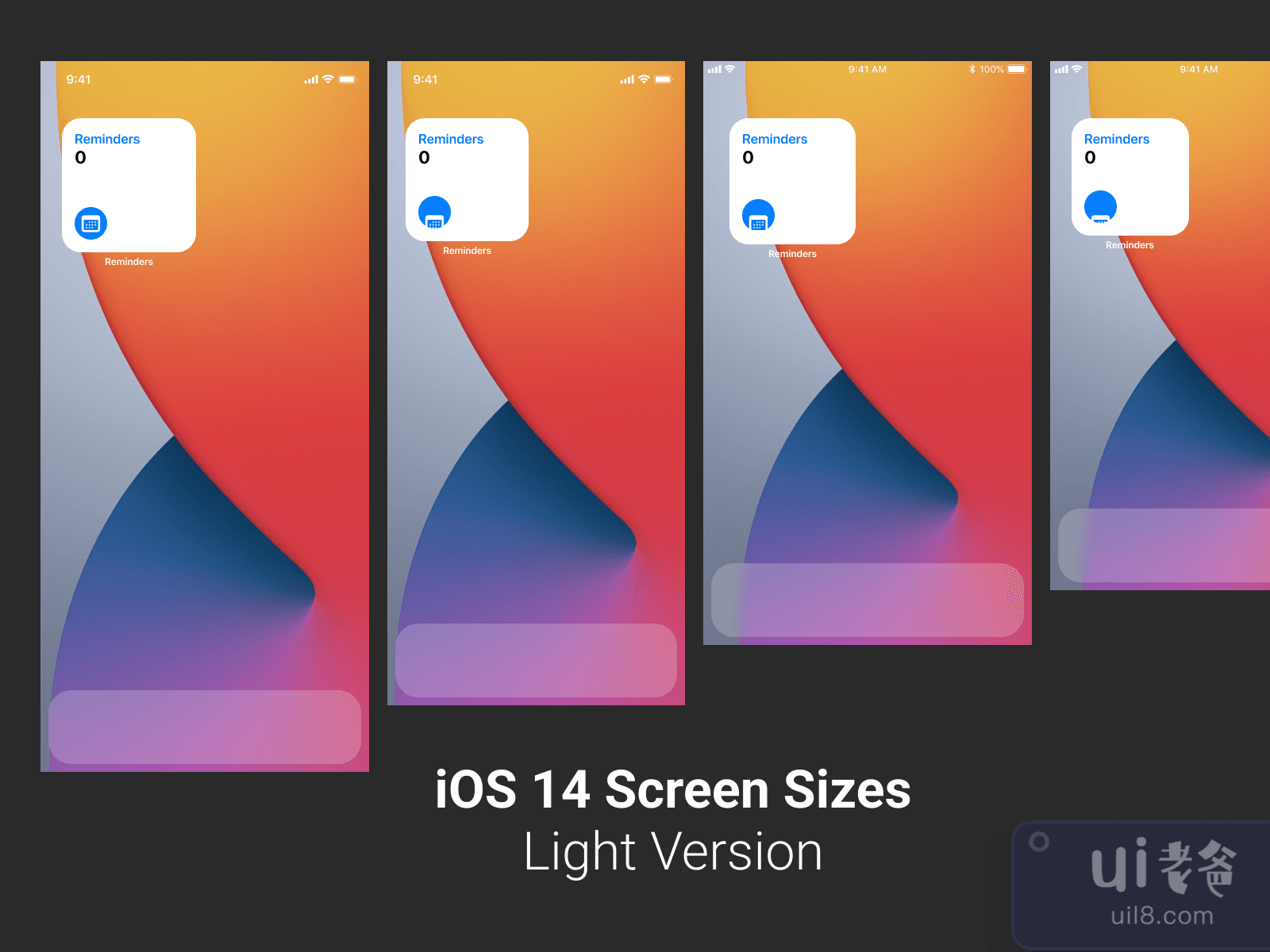 iOS 14 Screen Sizes for Figma and Adobe XD No 3