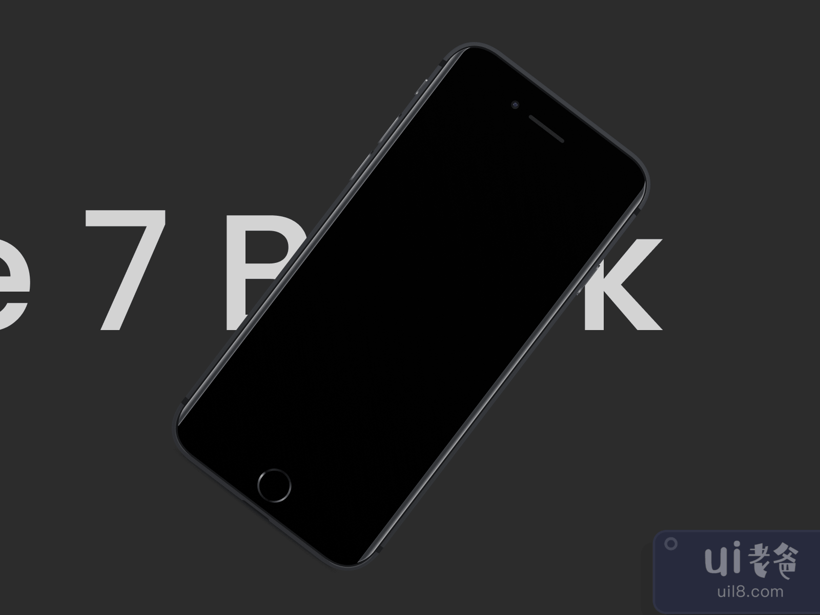iPhone 7 Black Mockup for Figma and Adobe XD No 2