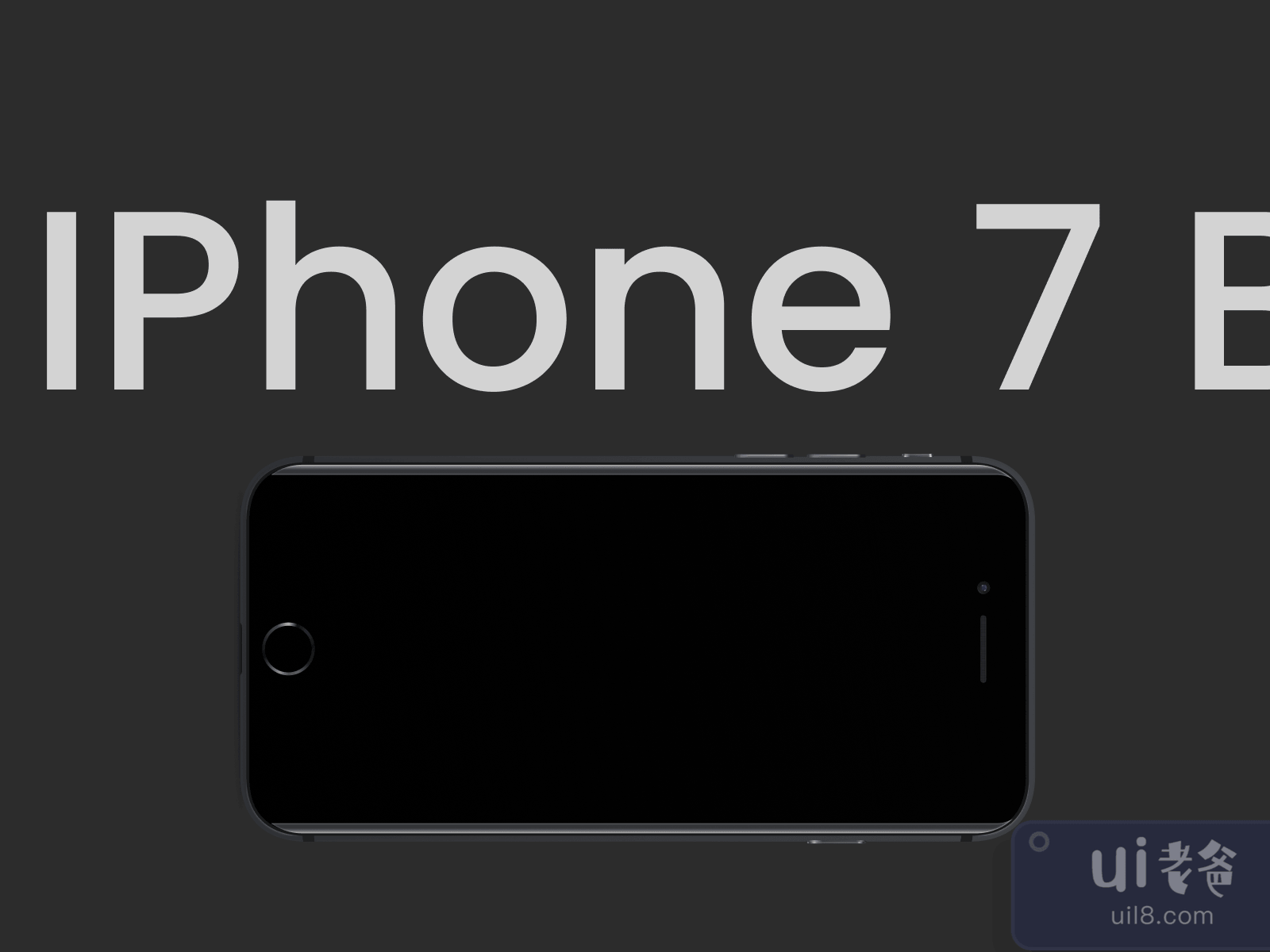 iPhone 7 Black Mockup for Figma and Adobe XD No 4