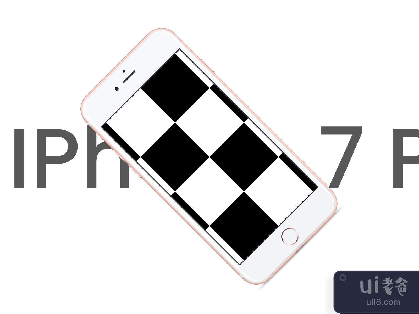 iPhone 7 Plus White Mockup for Figma and Adobe XD No 2
