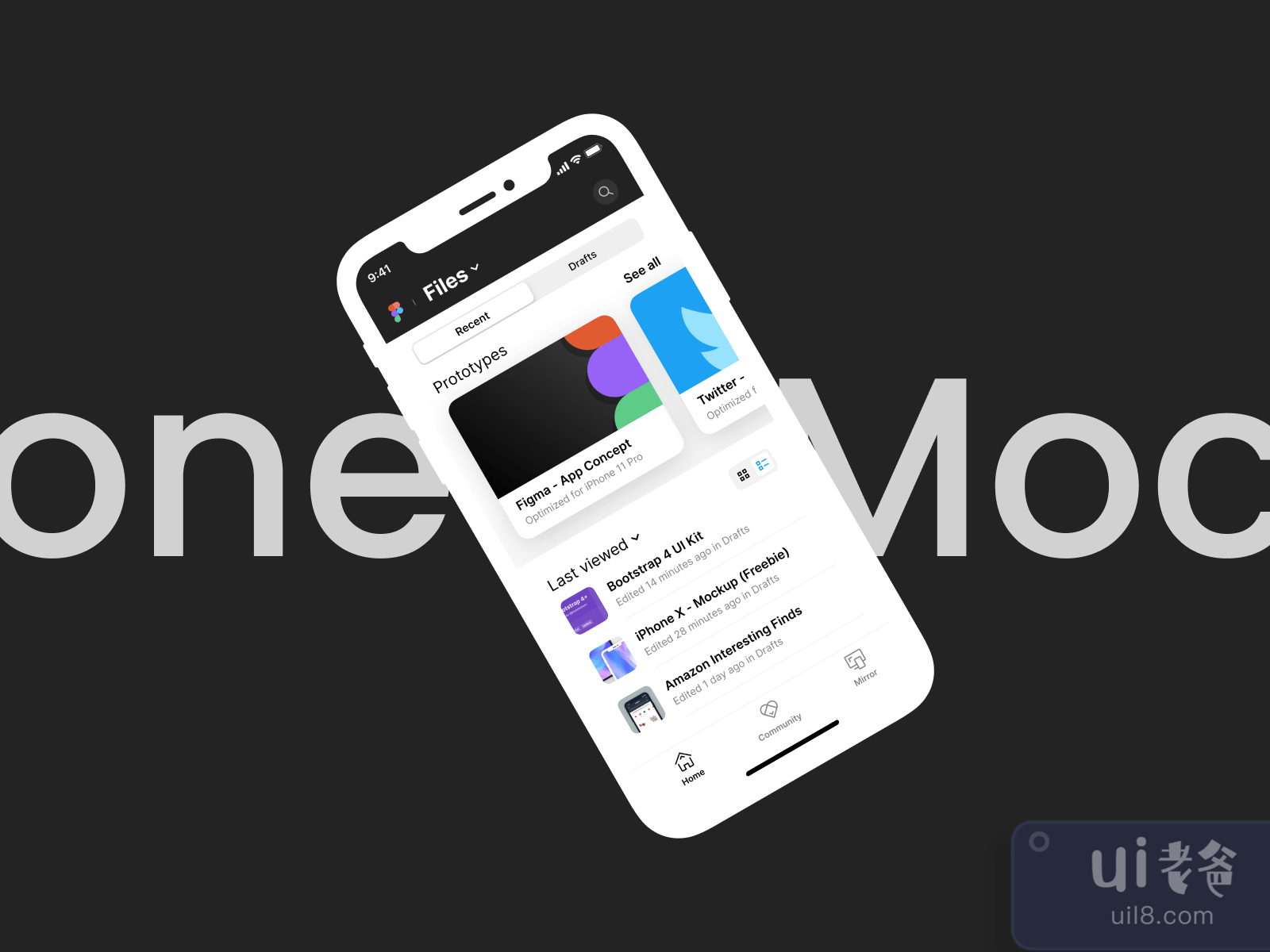 iPhone X Clay Mockup for Figma and Adobe XD No 3