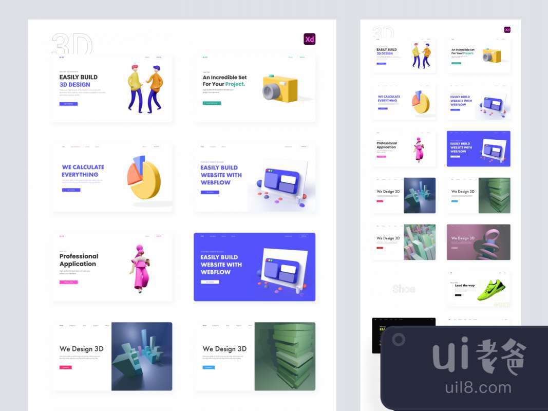 Landing Page Templates for Adobe XD for Figma and Adobe XD No 1
