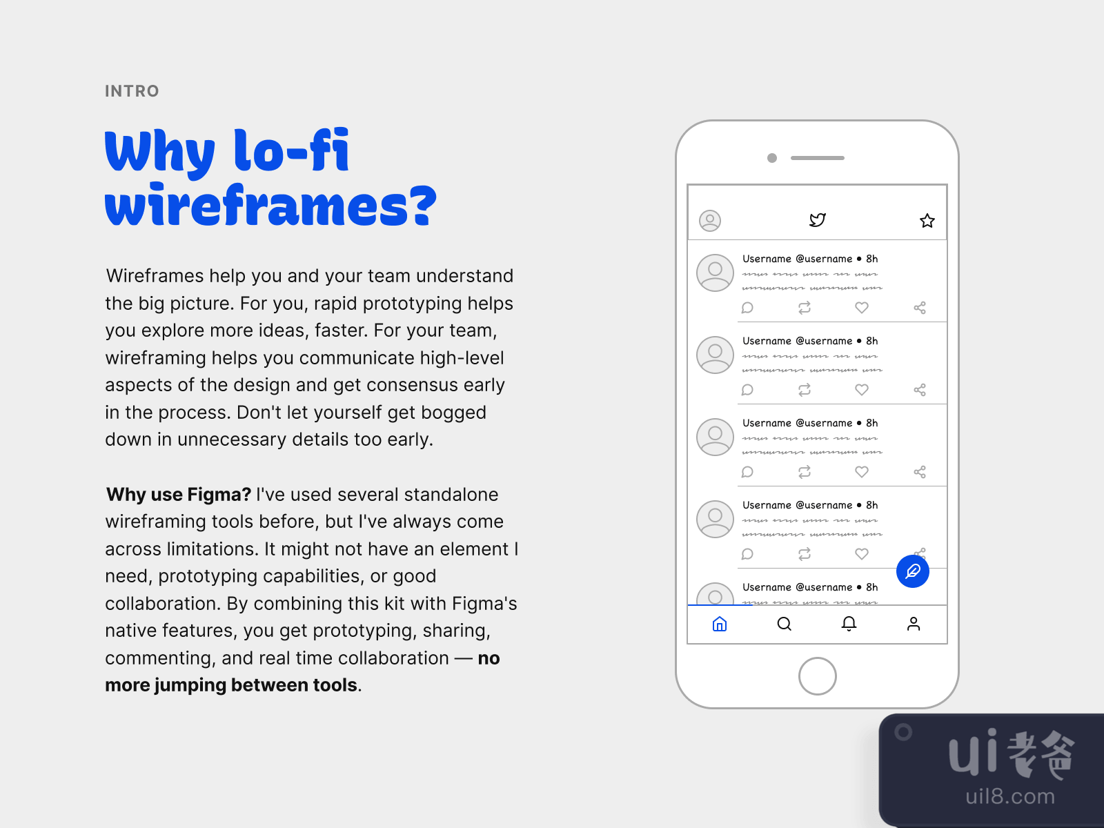 Lo-fi Wireframe Kit for Figma and Adobe XD No 3