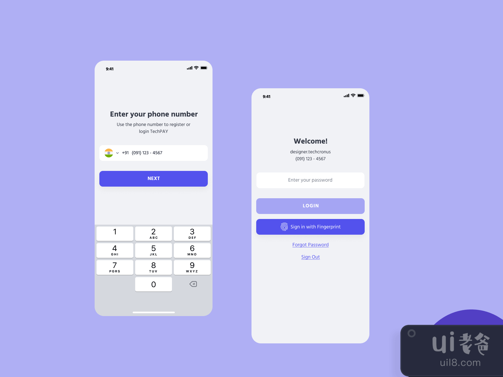 Login Wallet Mobile UI Kit for Figma and Adobe XD No 3