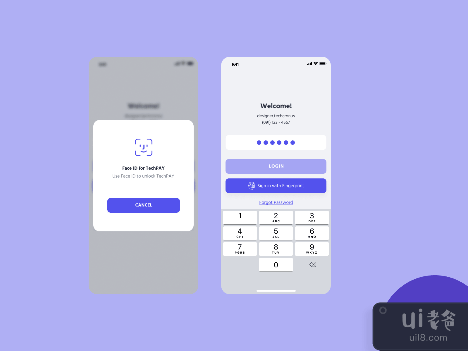 Login Wallet Mobile UI Kit for Figma and Adobe XD No 4