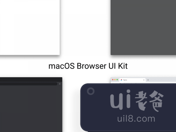 macOS Browser UI Kit for Figma and Adobe XD No 1