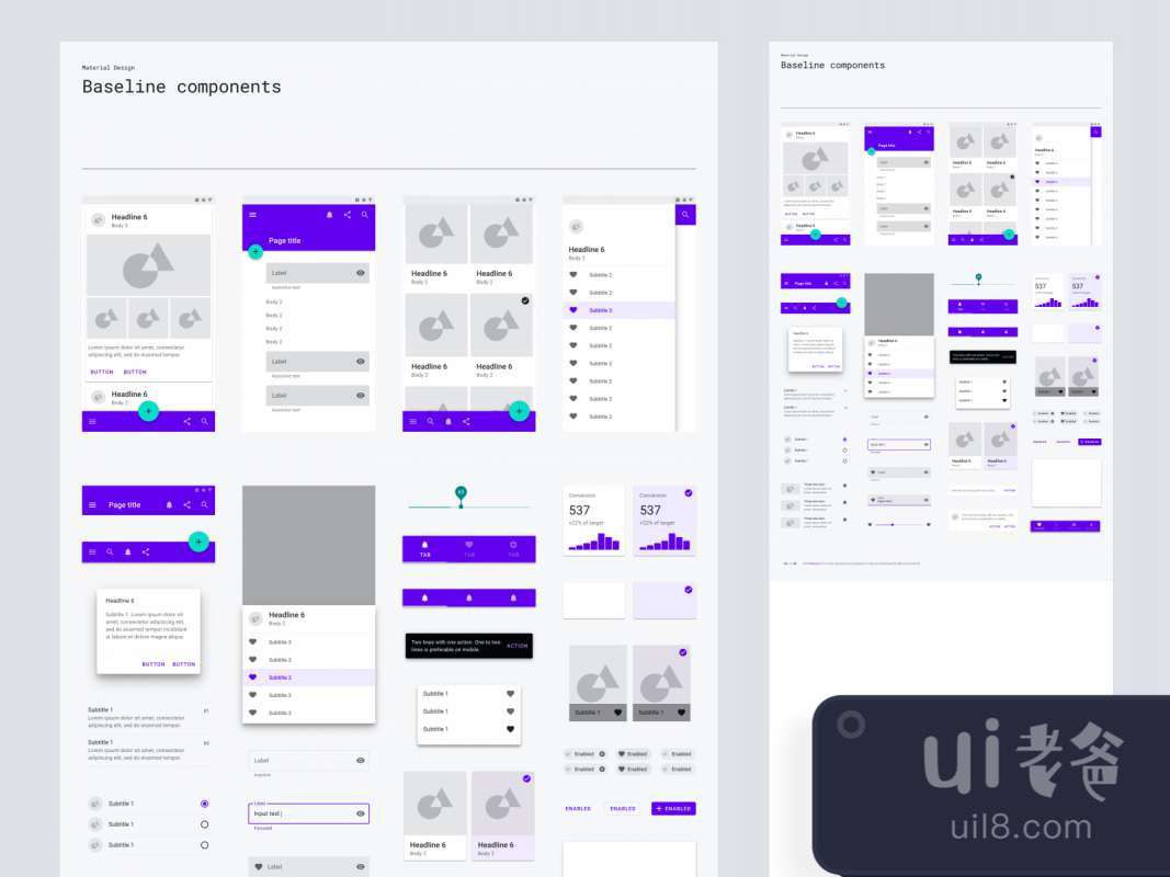 Material Baseline Design Kit for Figma for Figma and Adobe XD No 1