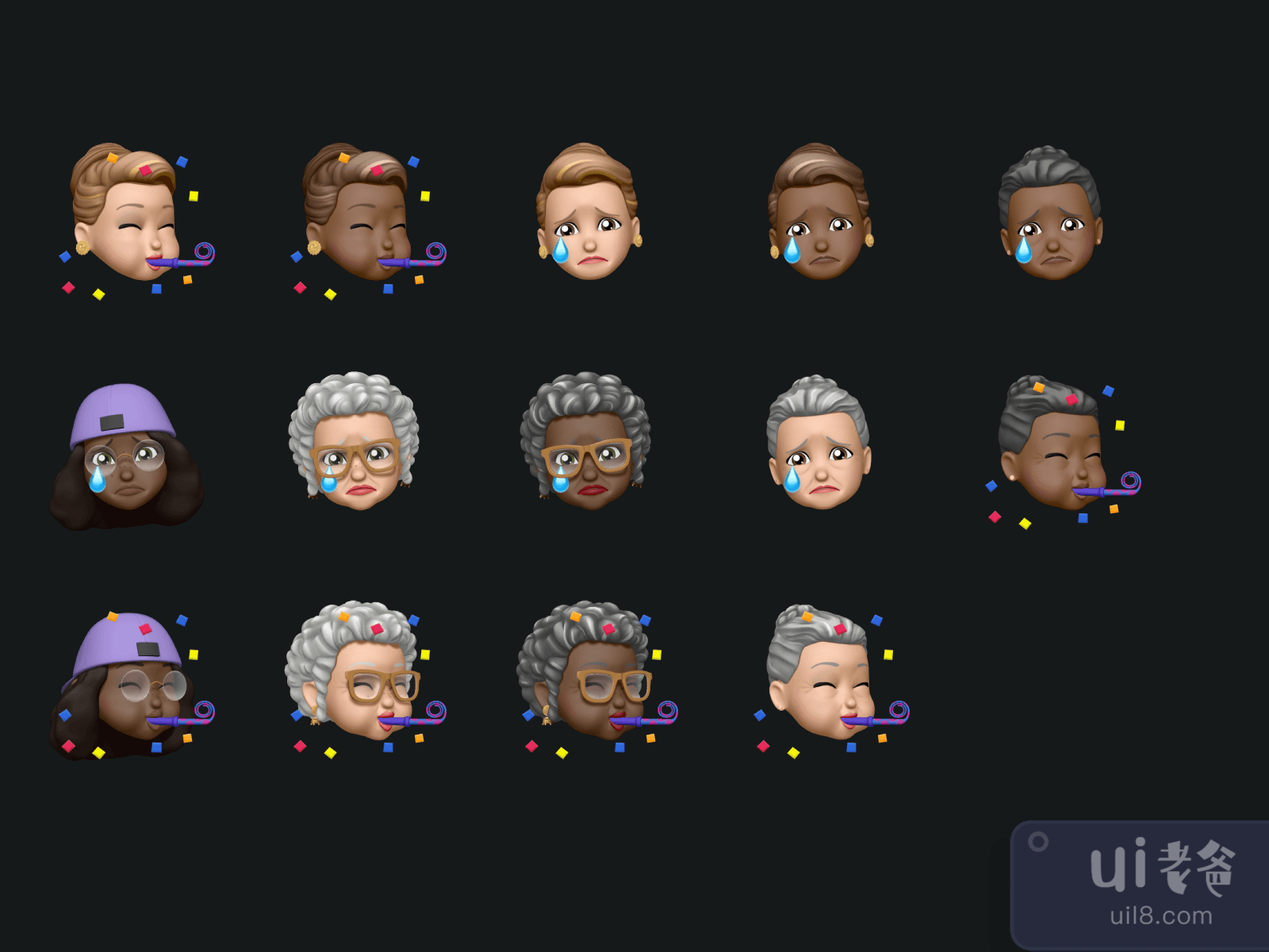 Memoji Icon Pack (+1500) for Figma and Adobe XD No 4