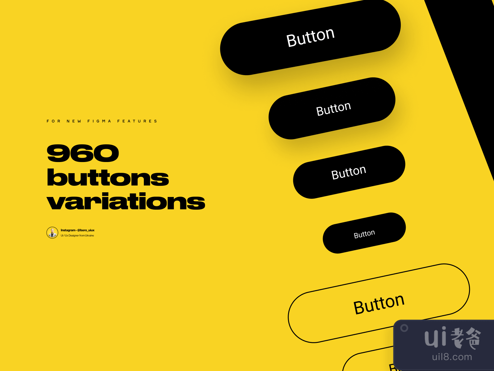 Minimal Buttons for Figma and Adobe XD No 2