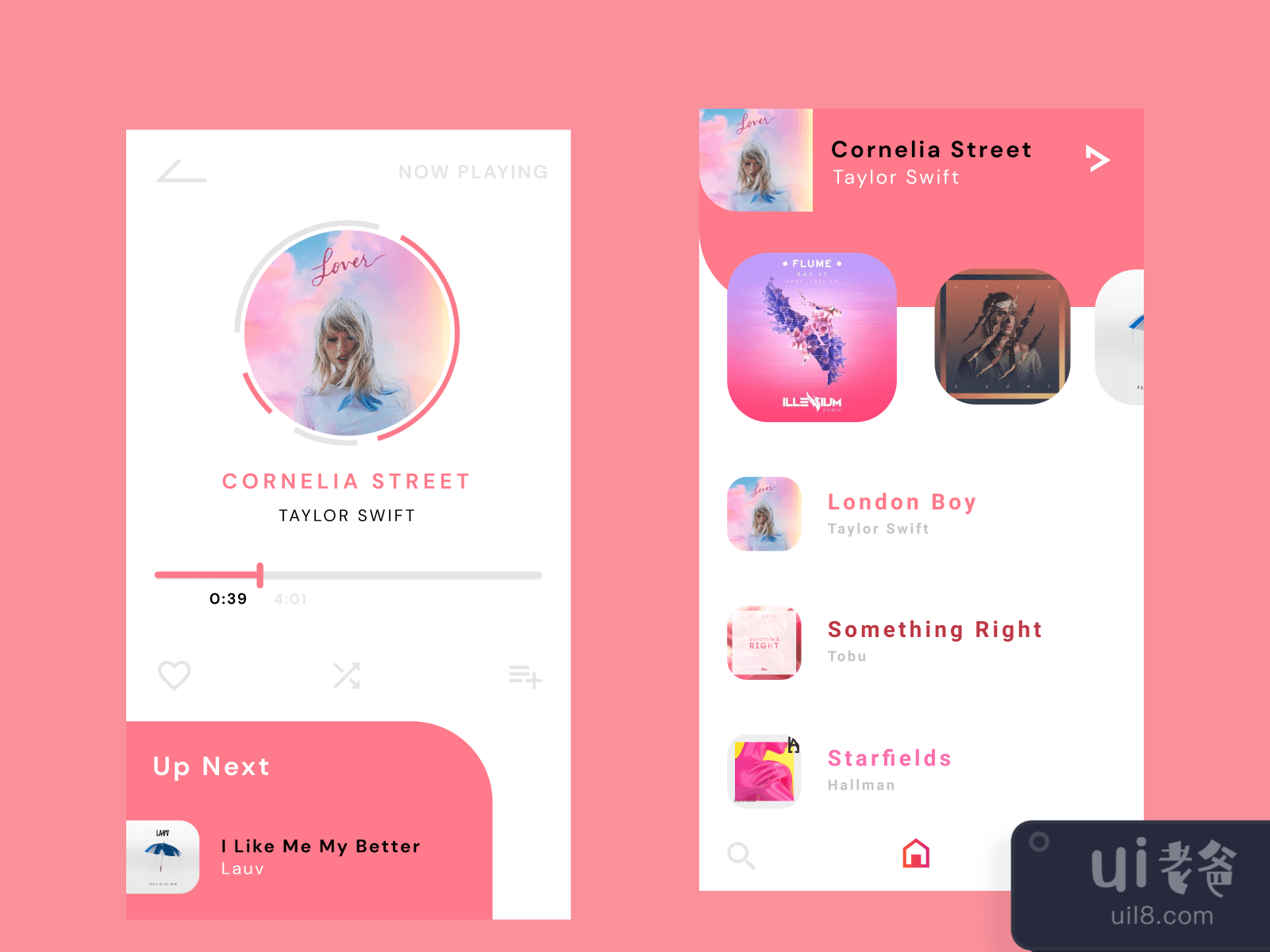 Music App for Figma and Adobe XD No 2