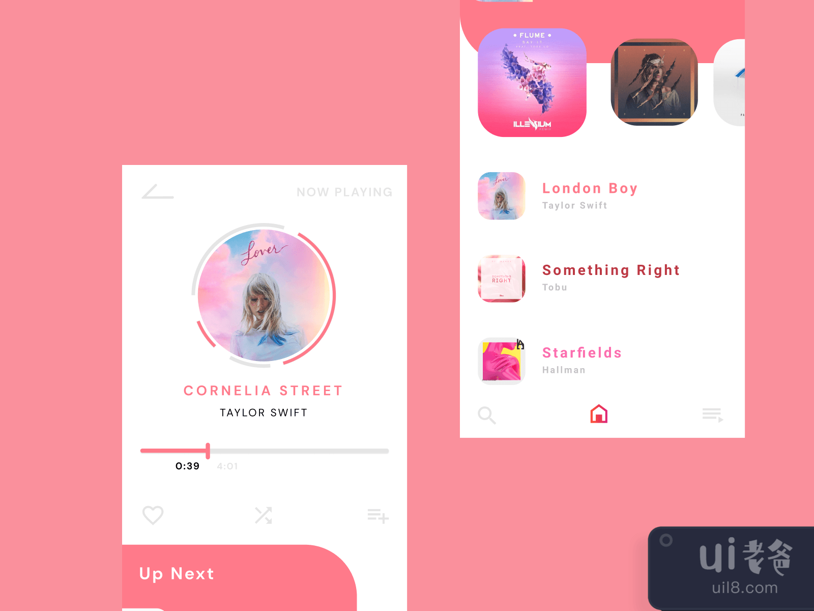 Music App for Figma and Adobe XD No 4