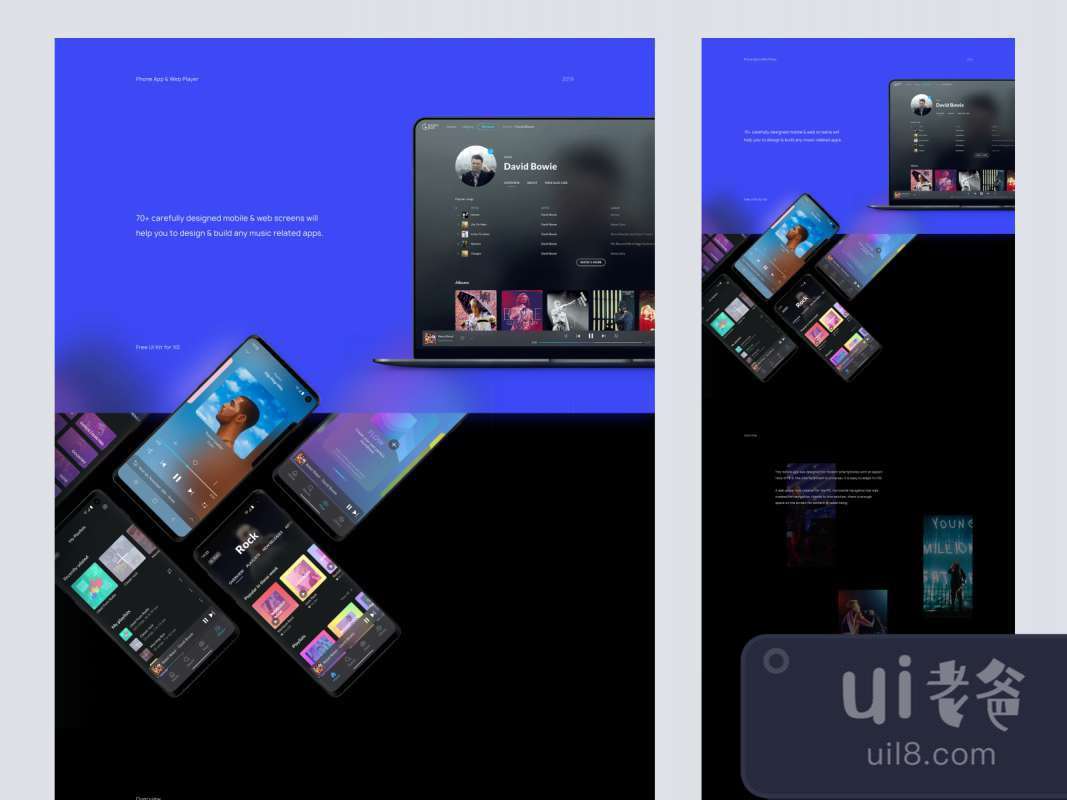 MusicBox Free UI Kit for Adobe XD for Figma and Adobe XD No 1