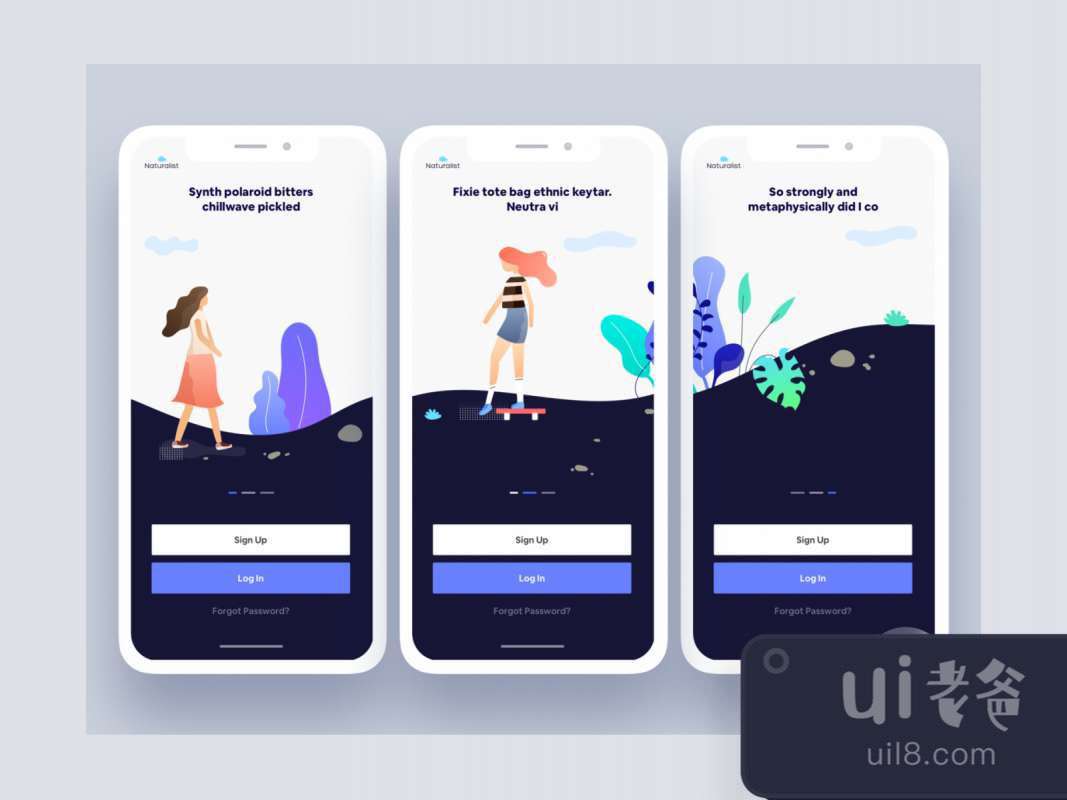 Naturalist Onboarding Freebie for Figma and Adobe XD No 1