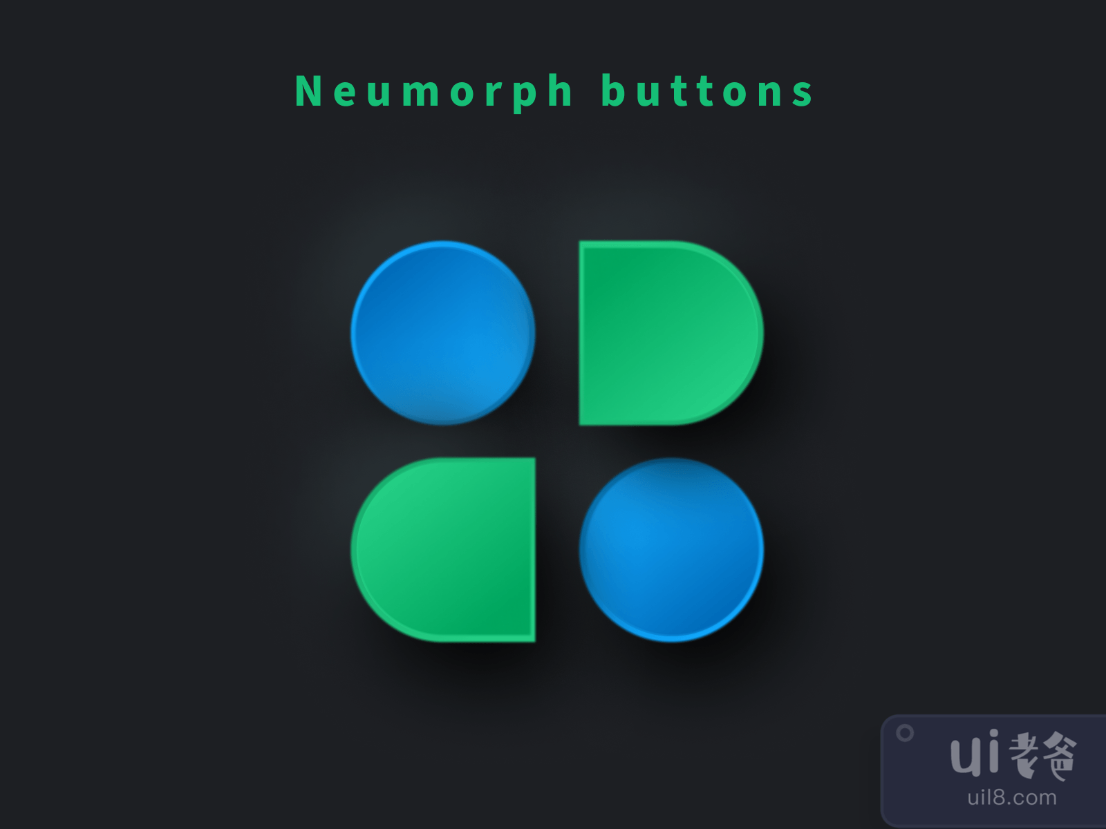 Neumorph Buttons for Figma and Adobe XD No 2