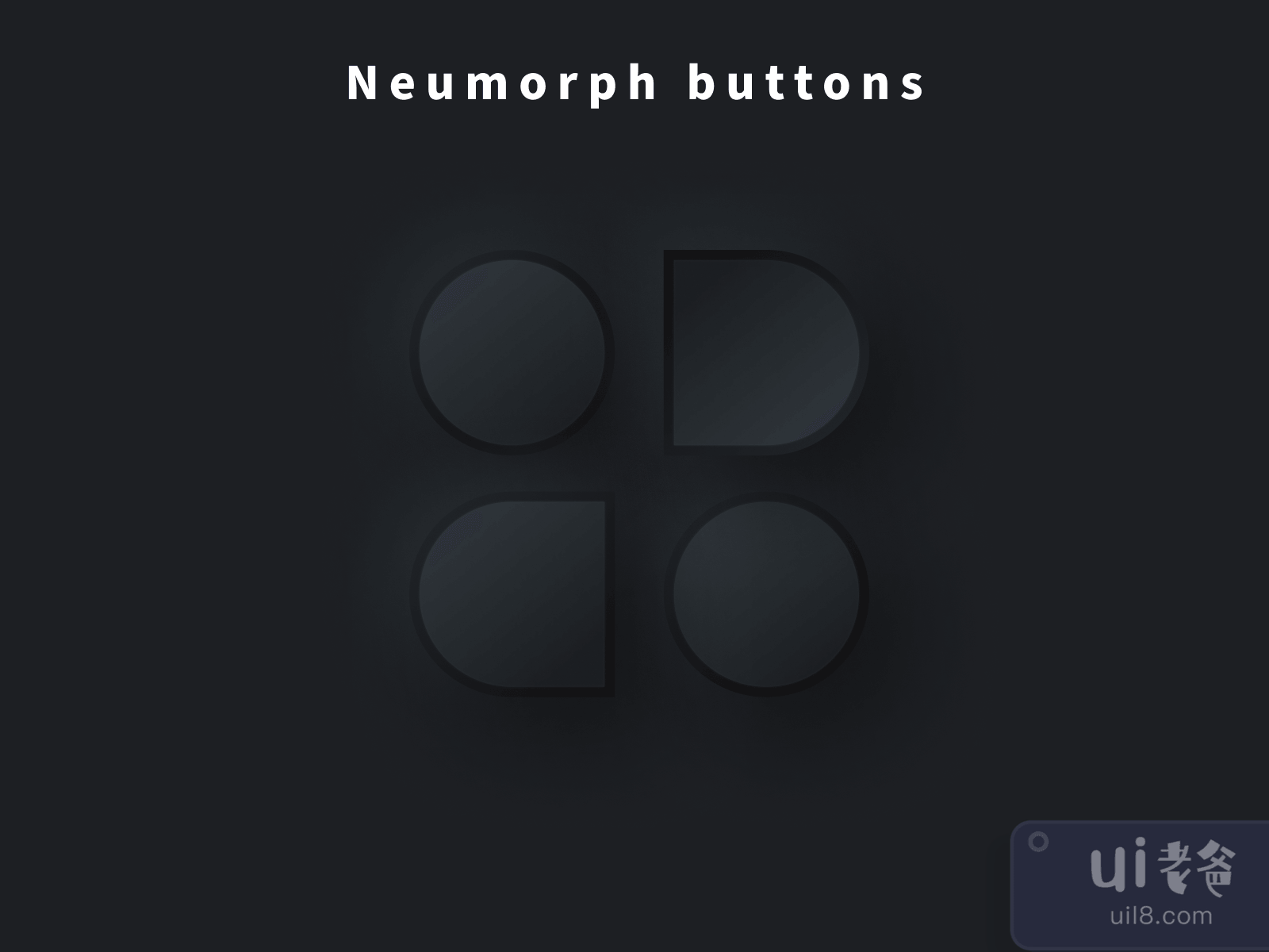 Neumorph Buttons for Figma and Adobe XD No 3