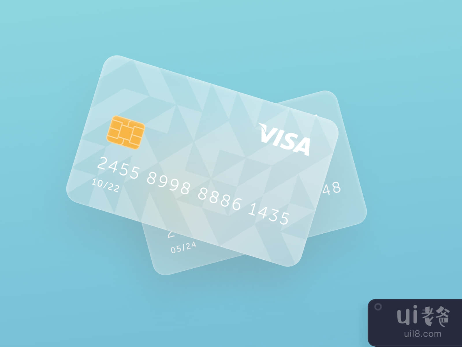 Neumorphic Bank Card for Figma and Adobe XD No 2