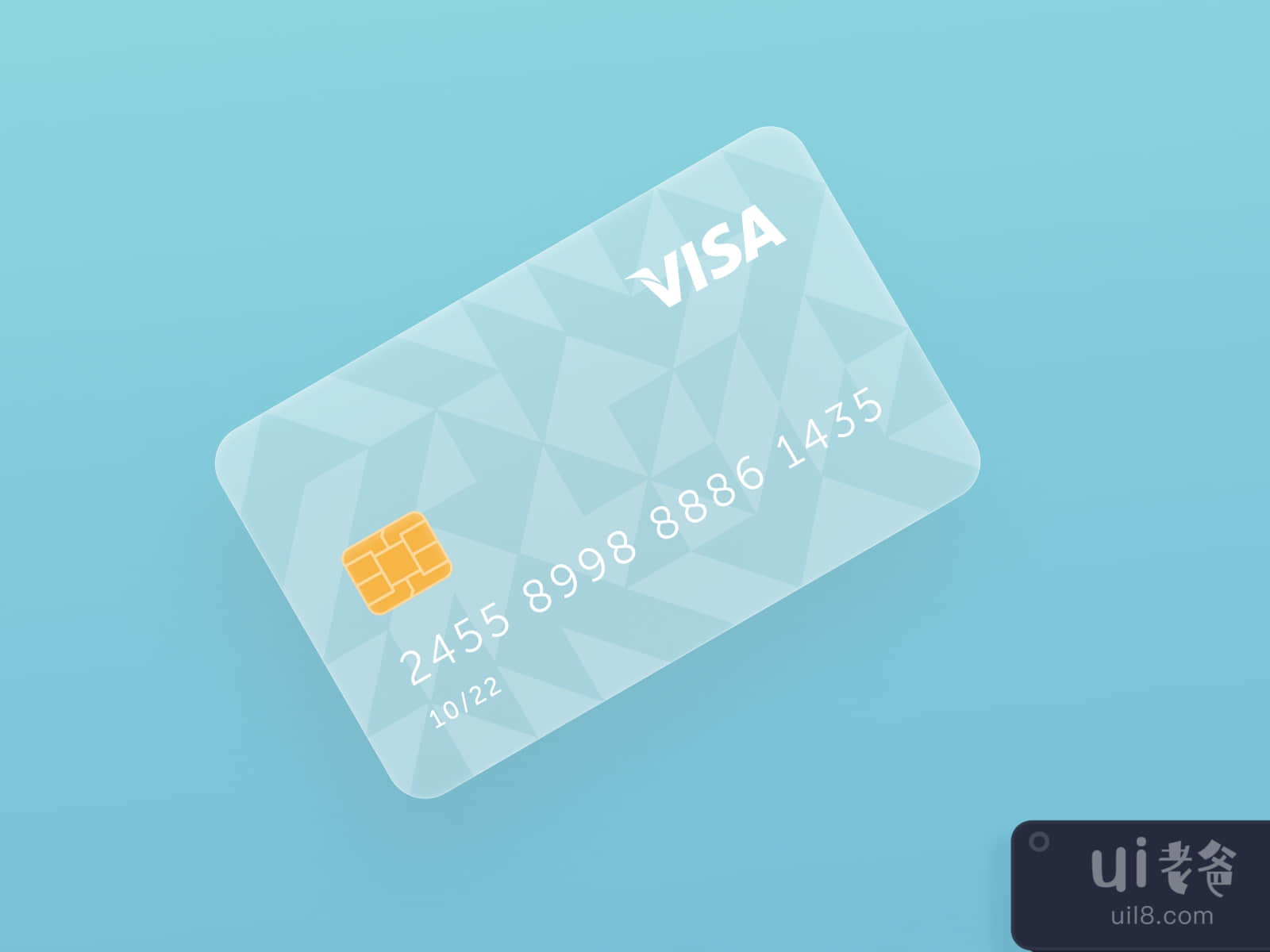 Neumorphic Bank Card for Figma and Adobe XD No 3