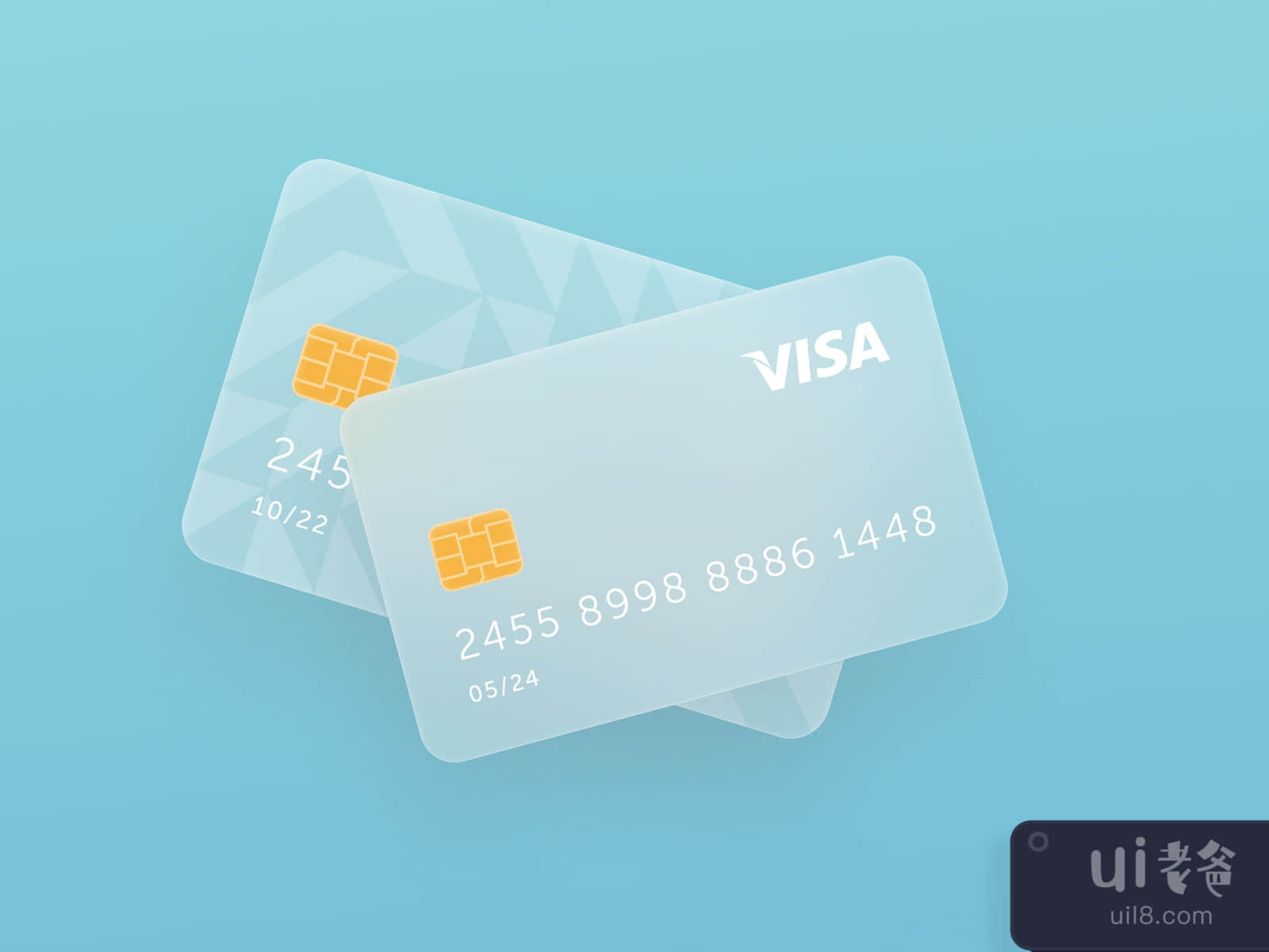Neumorphic Bank Card for Figma and Adobe XD No 4